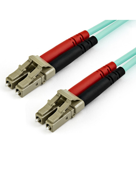 StarTech.com Cavo in fibra ottica multimodale da LC/UPC a LC/UPC OM4 da 10 m - Fibra LOMMF/VCSEL Zipcord da 50/125 µm, Reti 100