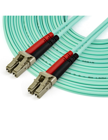StarTech.com Cavo in fibra ottica multimodale da LC/UPC a LC/UPC OM4 da 10 m - Fibra LOMMF/VCSEL Zipcord da 50/125 µm, Reti 100