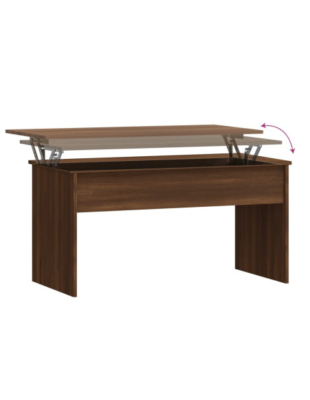 Tavolino Rovere Marrone 102x50,5x52,5 cm in Legno Multistrato