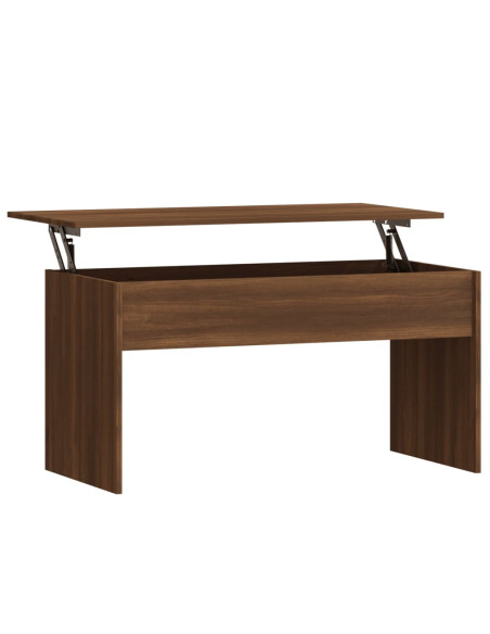 Tavolino Rovere Marrone 102x50,5x52,5 cm in Legno Multistrato