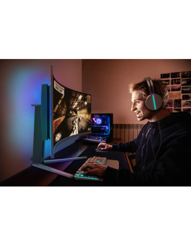 Philips Evnia 8000 49M2C8900L/00 Monitor PC 124,2 cm (48.9") 5120 x 1440 Pixel Dual QHD QD-OLED Bianco