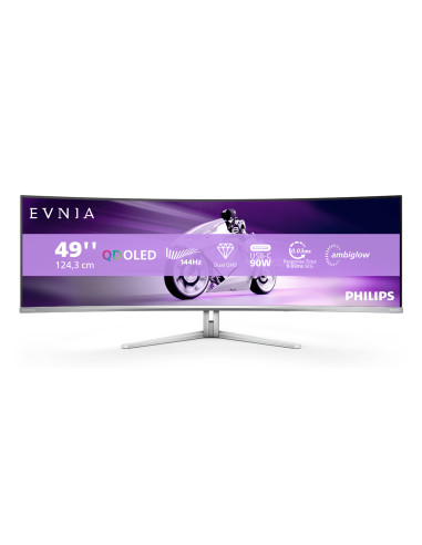 Philips Evnia 8000 49M2C8900L/00 Monitor PC 124,2 cm (48.9") 5120 x 1440 Pixel Dual QHD QD-OLED Bianco