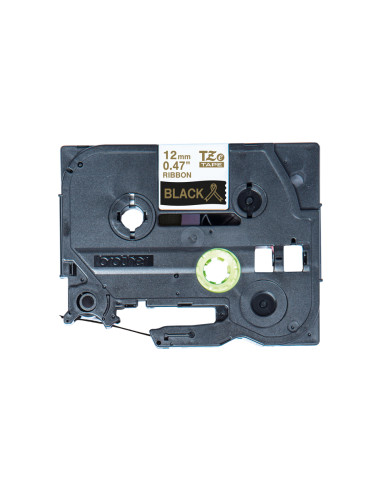 Brother TZE-R334 nastro per etichettatrice Oro su nero