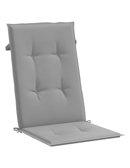 Cuscini per Sedie 4 pz Grigi 120x50x3 cm in Tessuto