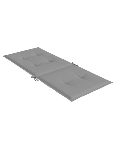Cuscini per Sedie 4 pz Grigi 120x50x3 cm in Tessuto