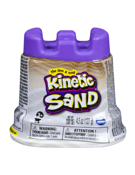 Kinetic Sand , Mini Castello con 130g di Sabbia Cinetica, colore a sorpresa, per bambini dai 3 anni in su