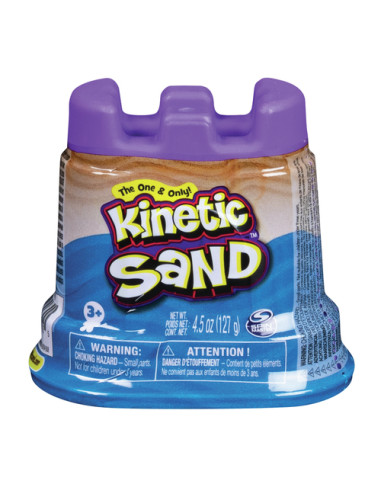Kinetic Sand , Mini Castello con 130g di Sabbia Cinetica, colore a sorpresa, per bambini dai 3 anni in su
