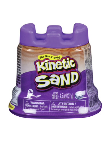 Kinetic Sand , Mini Castello con 130g di Sabbia Cinetica, colore a sorpresa, per bambini dai 3 anni in su