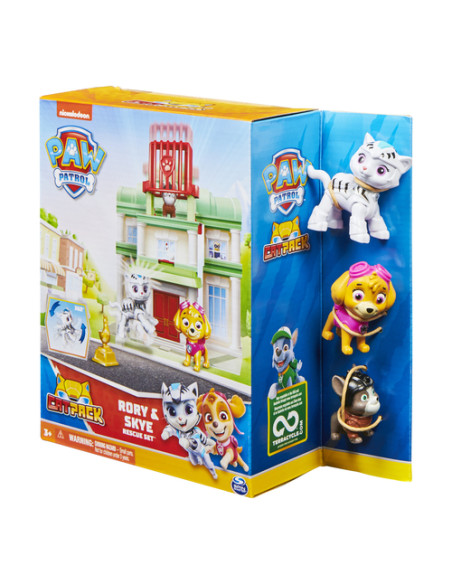 PAW Patrol , Set Gioco Cat Pack, Set a sorpresa con personaggi (Leo e Marshall o Rory e Skye), giocattoli per bambini dai 3 anni