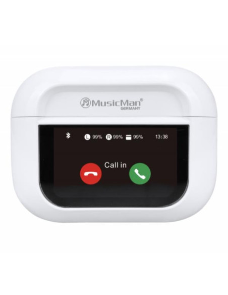 AU TWS BT-X72 BIANCO DISPLAY TOUCH