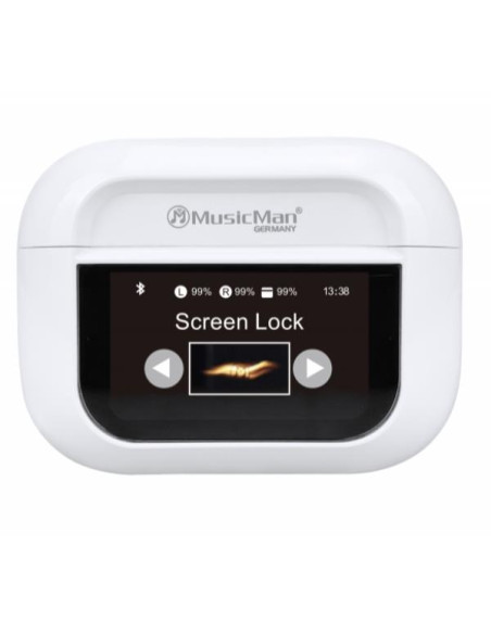 AU TWS BT-X72 BIANCO DISPLAY TOUCH