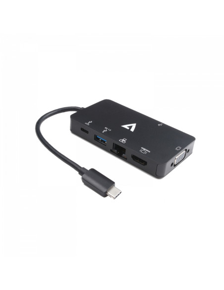 V7 V7UC-U3CRJ45HDVG-BLK adattatore grafico USB 3840 x 2160 Pixel Nero
