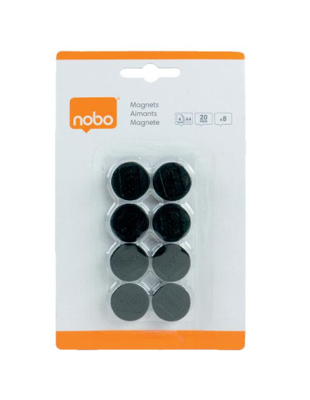 CF8 MAGNETI DIAMETRO 20MM 8PZ NERO
