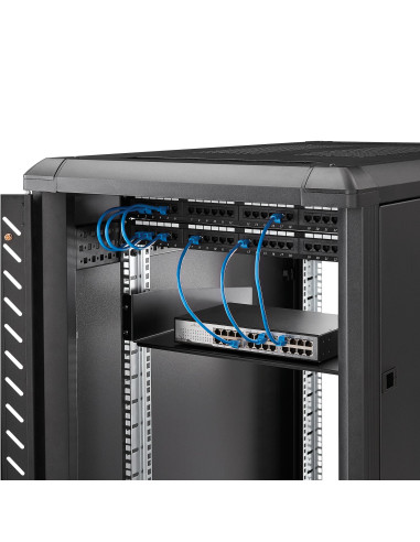 StarTech.com Ripiano universale standard per armadio server a rack di colore nero