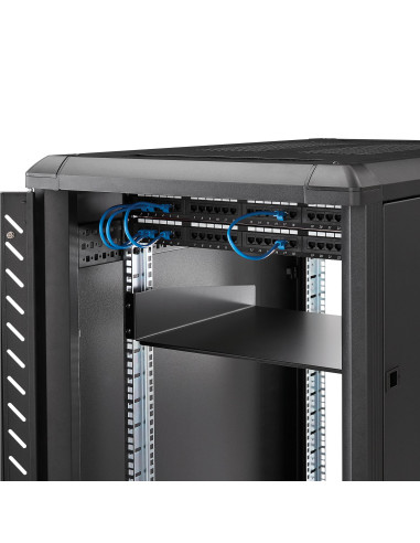 StarTech.com Ripiano universale standard per armadio server a rack di colore nero