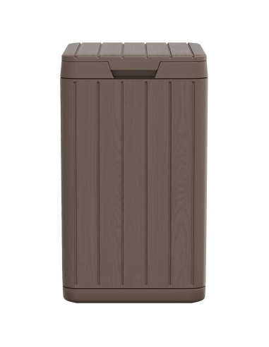 Cestino per Rifiuti da Esterno Marrone 38x38x65 cm in PP
