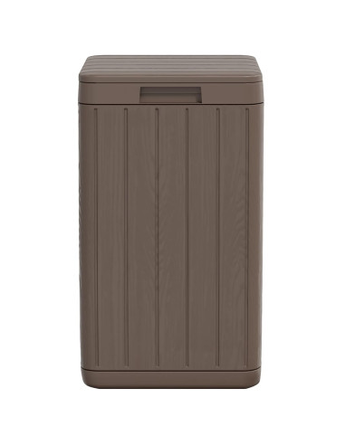 Cestino per Rifiuti da Esterno Marrone 38x38x65 cm in PP
