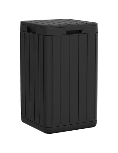 Cestino per Rifiuti da Esterno Antracite 38x38x65 cm in PP