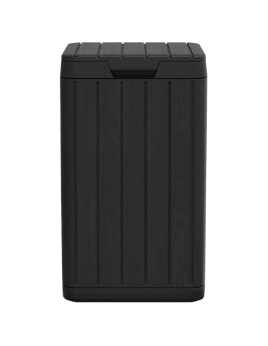 Cestino per Rifiuti da Esterno Antracite 38x38x65 cm in PP