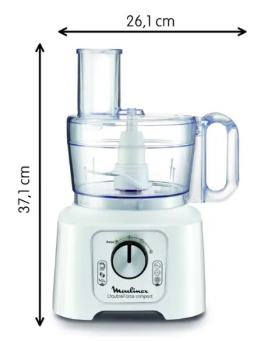 Moulinex DoubleForce Compact Robot da cucina multifunzione FP544111