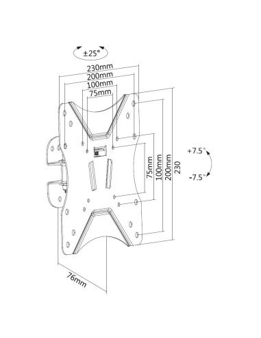 Equip Staffa per montaggio a parete TV girevole da 23” a 42”