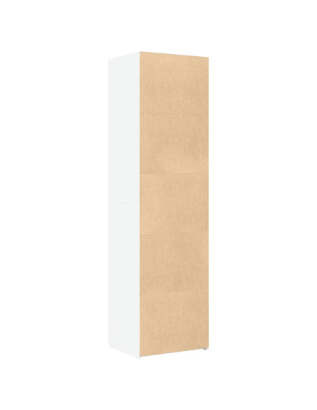 Credenza Bianca 50x42,5x185 cm in Legno Multistrato