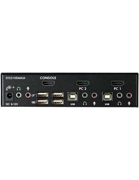 StarTech.com Switch KVM HDMI USB 2 porte, con audio e hub USB 2.0