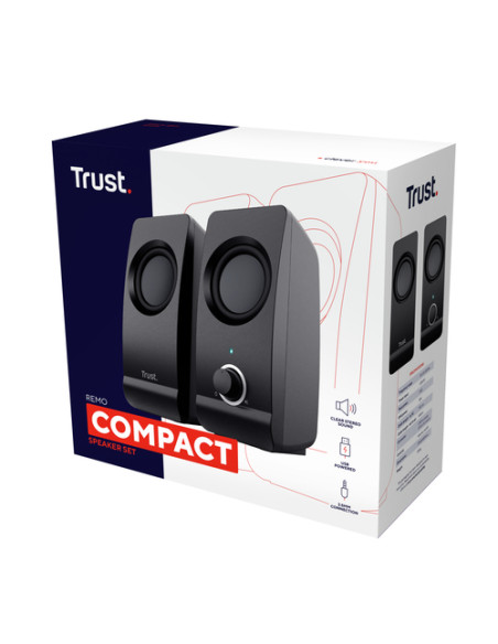Trust Remo 2.0 1-via Nero Cablato 8 W
