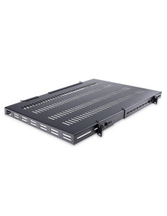 StarTech.com Ripiano 1U regolabile ventilato per rack 19" - Robusto ripiano per armadio server rack 19 pollici - Mensola Univers