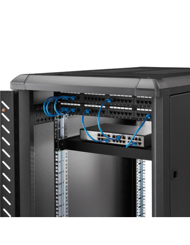 StarTech.com Ripiano 1U regolabile per montaggio su rack 19" - Robusto ripiano per armadio server rack 19 pollici - Mensola Univ