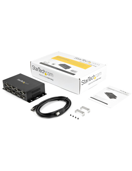 StarTech.com Hub adattatore USB a DB9 RS232 seriale 8 porte – Guide DIN industriali DIN e montabile a parete