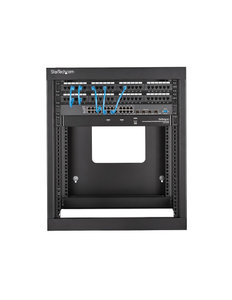 StarTech.com Server rack 12U a giorno per montaggio a parete con cerniera 22"