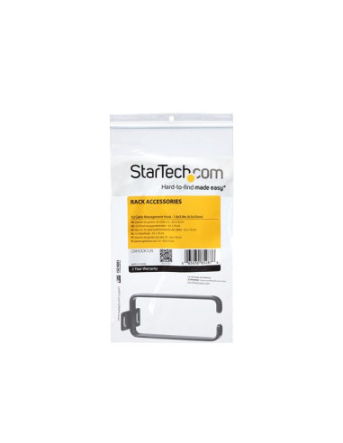 StarTech.com Gancio con anello a D per gestione cavi in server rack verticale 1U - 4,5 x 10 cm