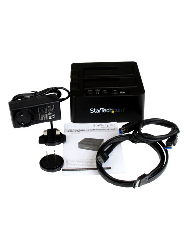 StarTech.com Docking Station per Hard Disk a 2 Slot - Duplicatore Standalone USB 3.0 (5 Gbps)/eSATA per SSD/HDD SATA III 2.5/3.5