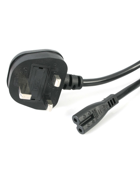 StarTech.com Cavo di Alimentazione per Notebook da 1m Cavo Elettrico AC di Ricambio per Alimentatori Laptop da UK BS1363 a C7, 2