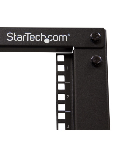 StarTech.com Server Rack a 4 Montanti 12U Open Frame, Armadio Rack di Rete 19" con Ruote, piedini di livellamento/montaggio a pa