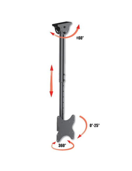 Techly Supporto Telescopico a Soffitto fino a 1,6m per TV LED LCD 23-42" (ICA-CPLB 922L)