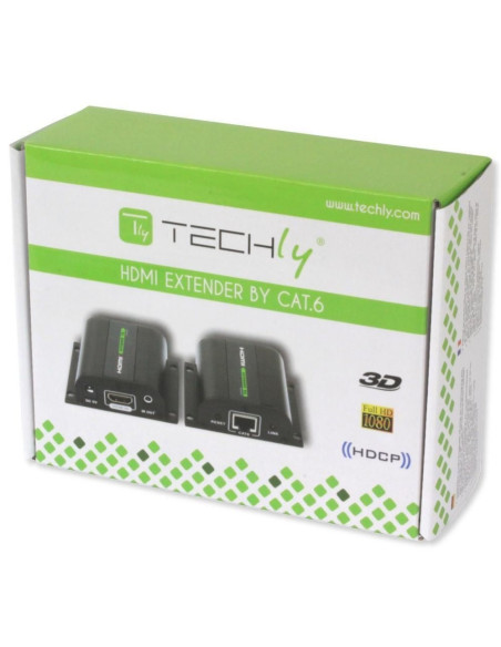 Techly Extender HDMI Full HD 3D IR su cavo Cat.5E/6/6A/7 60m Autoregolato (IDATA EXT-E70I)