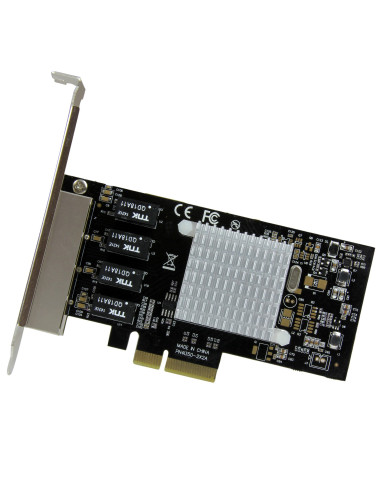 StarTech.com Scheda di rete PCIe Gigabit Power over Ethernet a 4 porte - Adattatore PCI express - Intel I350 NIC