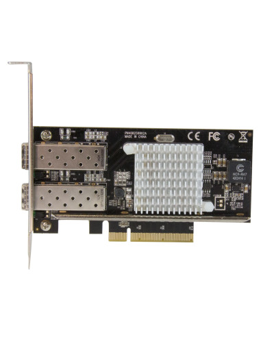 StarTech.com Scheda di rete PCI Express in Fibra ottica da 10Gb con 2 porte SFP+ aperto con Chip Intel