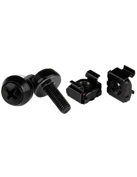 StarTech.com Viti di fissaggio e dadi ingabbiati per server rack - M5 x 12mm - confezione da 50, nero