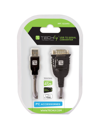 Techly Convertitore Adattatore da USB a Seriale in Blister (IDATA USB-SER-2T)