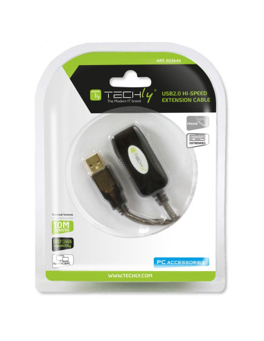 Techly Cavo Prolunga Attivo USB2.0 Hi-Speed 10m (IUSB-REP10TY)
