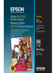 Epson Value Glossy Photo Paper - 10x15cm - 100 Fogli