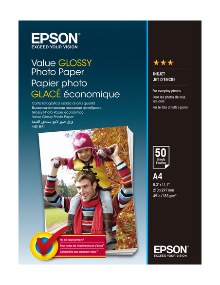 Epson Value Glossy Photo Paper - A4 - 20 Fogli