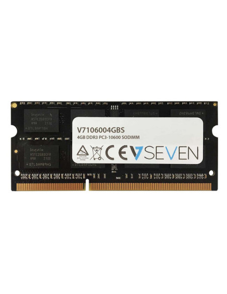 V7 4GB DDR3 PC3-10600 - 1333mhz SO DIMM Notebook Módulo de memoria - V7106004GBS