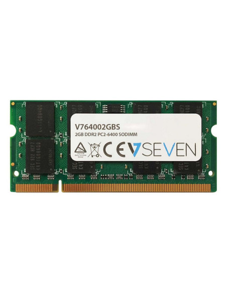 V7 2GB DDR2 PC2-6400 800Mhz SO DIMM Notebook Módulo de memoria - V764002GBS