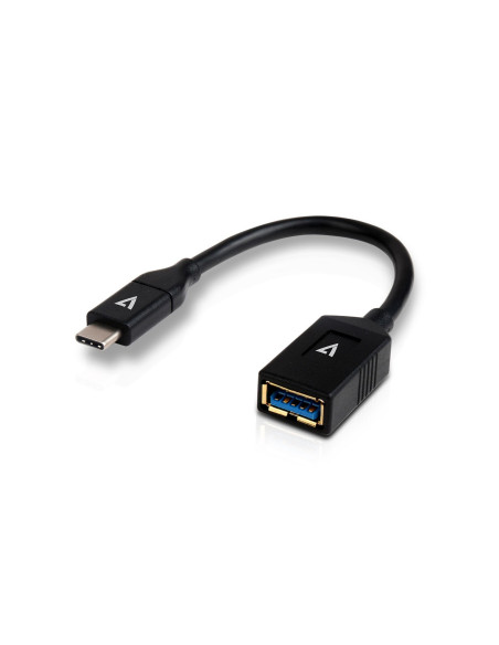 V7 Cavo USB nero da USB 3.0 A femmina a USB-C maschio 0.3m 1ft