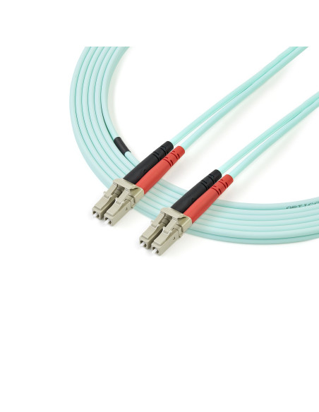 StarTech.com Cavo in fibra ottica multimodale da LC/UPC a LC/UPC OM4 da 3 m - Fibra LOMMF/VCSEL Zipcord da 50/125 µm, Reti 100G