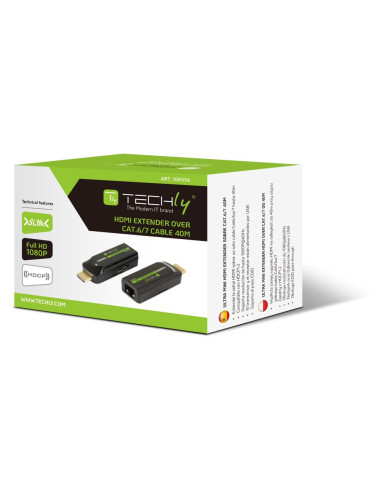 Techly IDATA EXT-E70S moltiplicatore AV Trasmettitore e ricevitore AV Nero